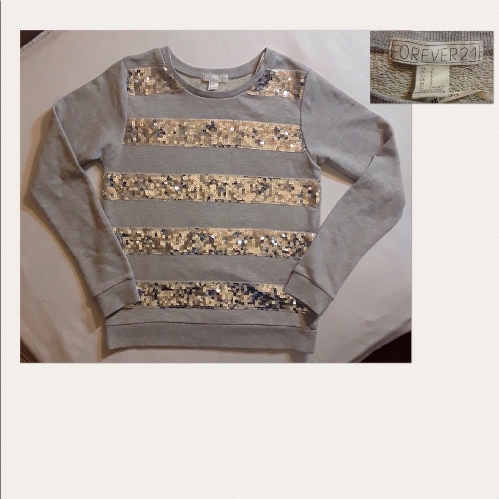 Sequin Striped Sweater